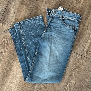 Blue Denim Abercrombie and Fitch kids with rhinestone detail